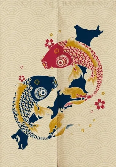 Nature Scene Japanese Door Curtains