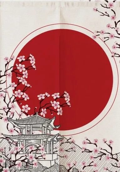 Nature Scene Japanese Door Curtains