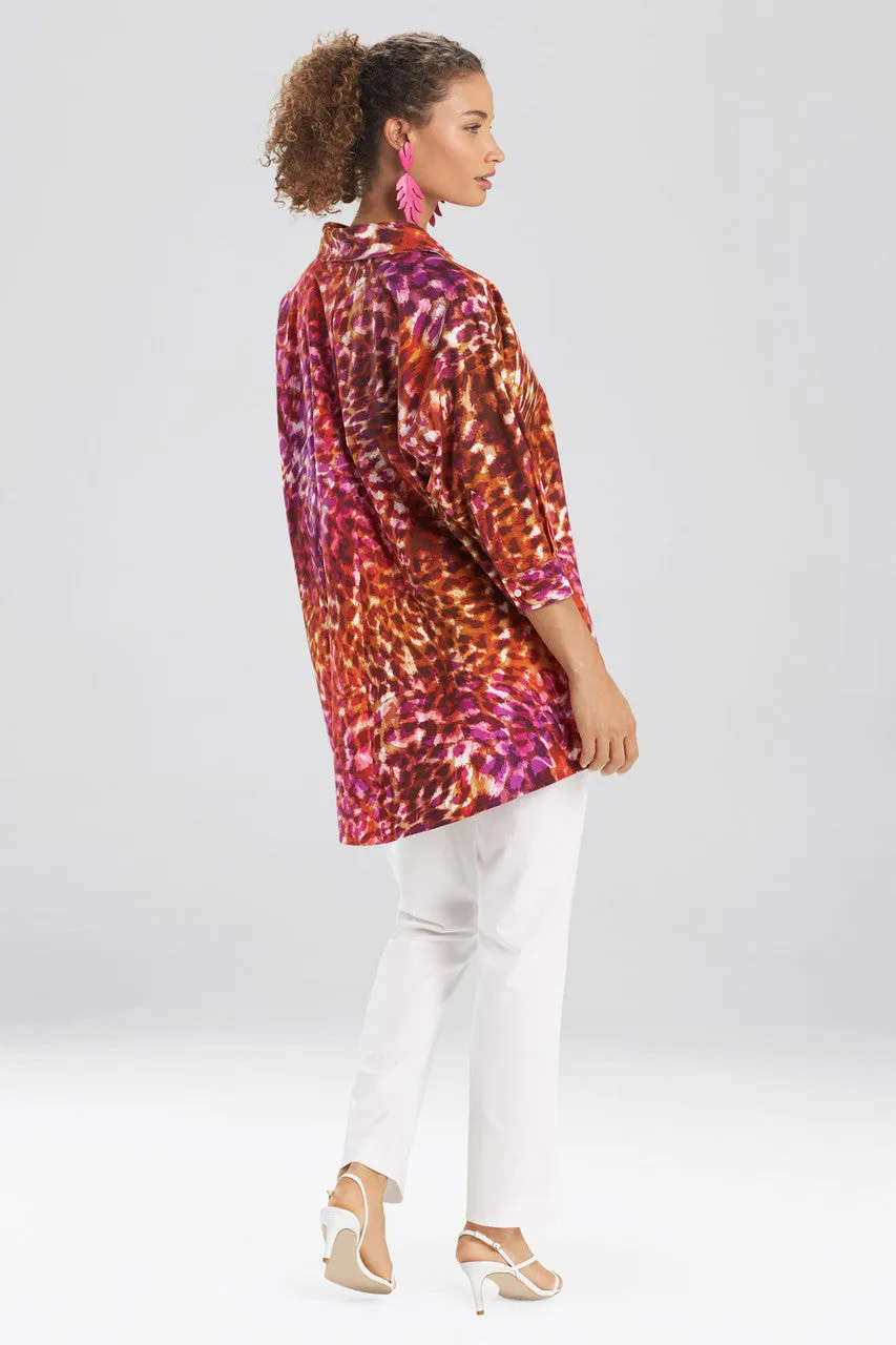 Ombre Animale- Cotton Poplin Blouse