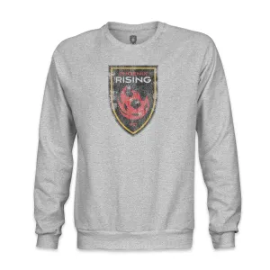 Phoenix Rising Color Badge Crewneck Sweatshirt - Grey
