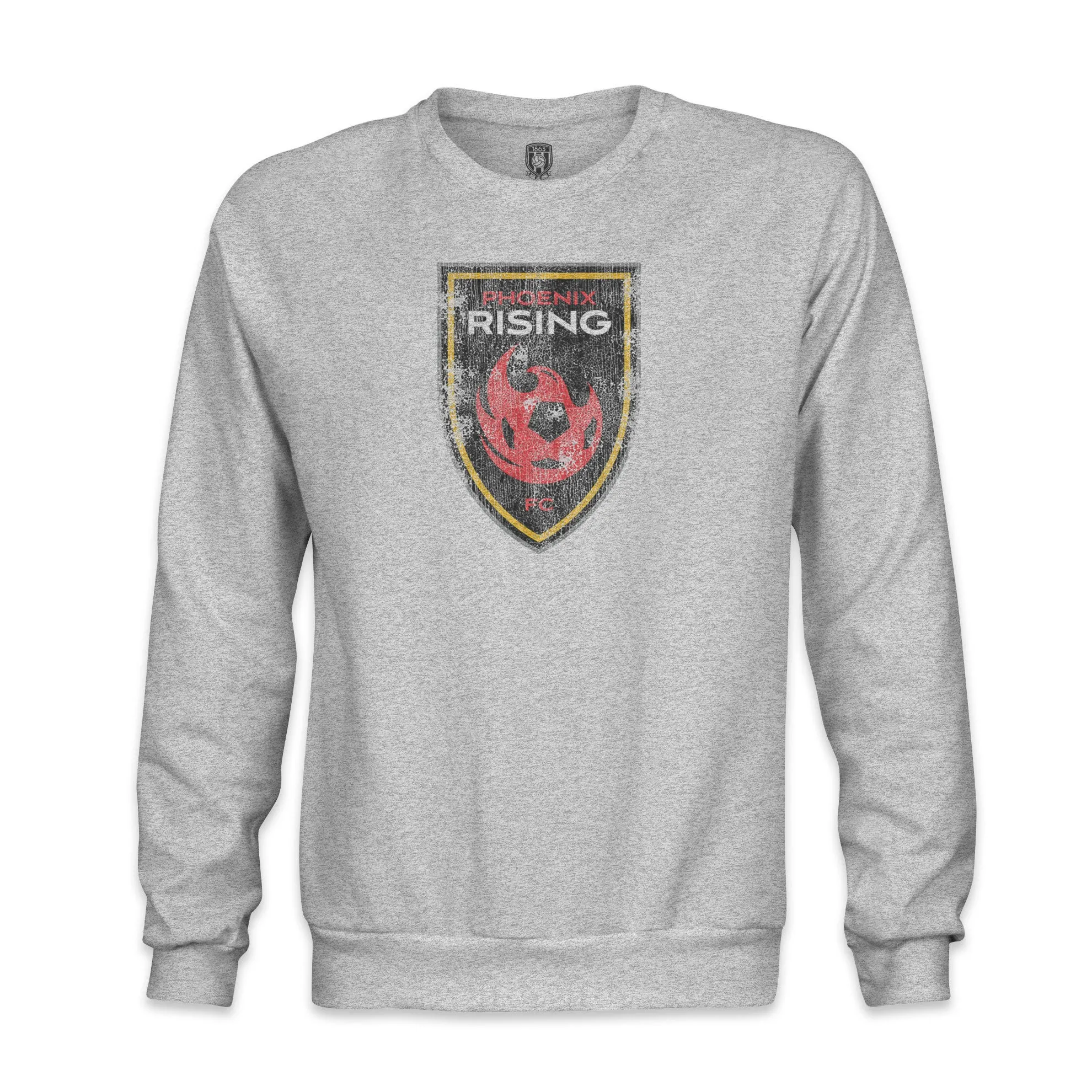 Phoenix Rising Color Badge Crewneck Sweatshirt - Grey