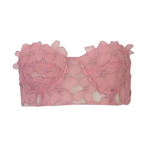 Pink Floral Embroidered Top