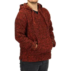 Recycled Mexican Baja Jerga Hoody - Orange Fleck