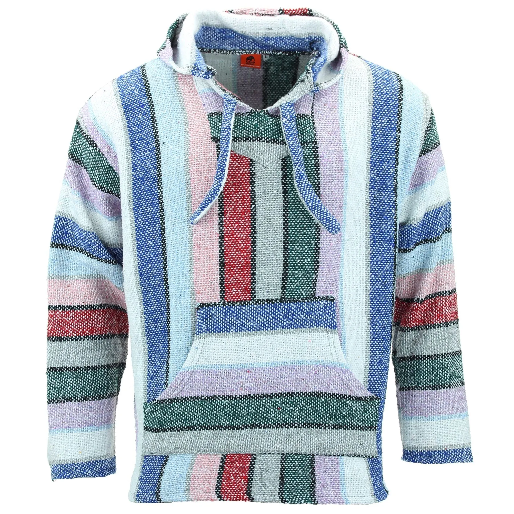 Recycled Mexican Baja Jerga Hoody - Pastel