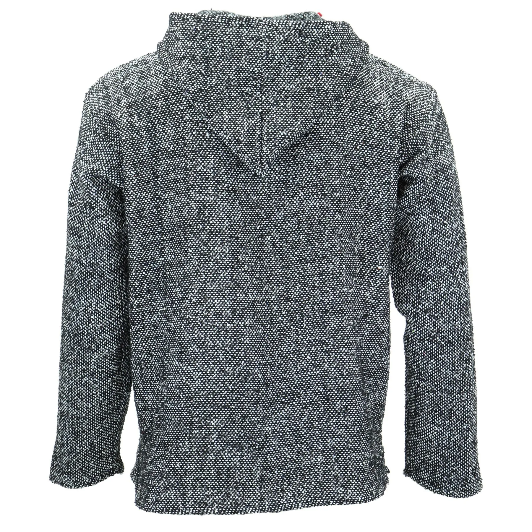 Recycled Mexican Baja Jerga Hoody - White Fleck