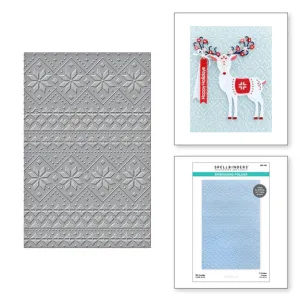 Spellbinders-Embossing Folder- SKI LODGE EMBOSSING FOLDER FROM THE WINTER TALES COLLECTION BY ZSOKA MARKO