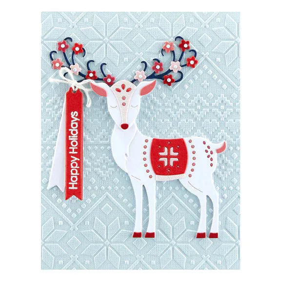 Spellbinders-Embossing Folder- SKI LODGE EMBOSSING FOLDER FROM THE WINTER TALES COLLECTION BY ZSOKA MARKO