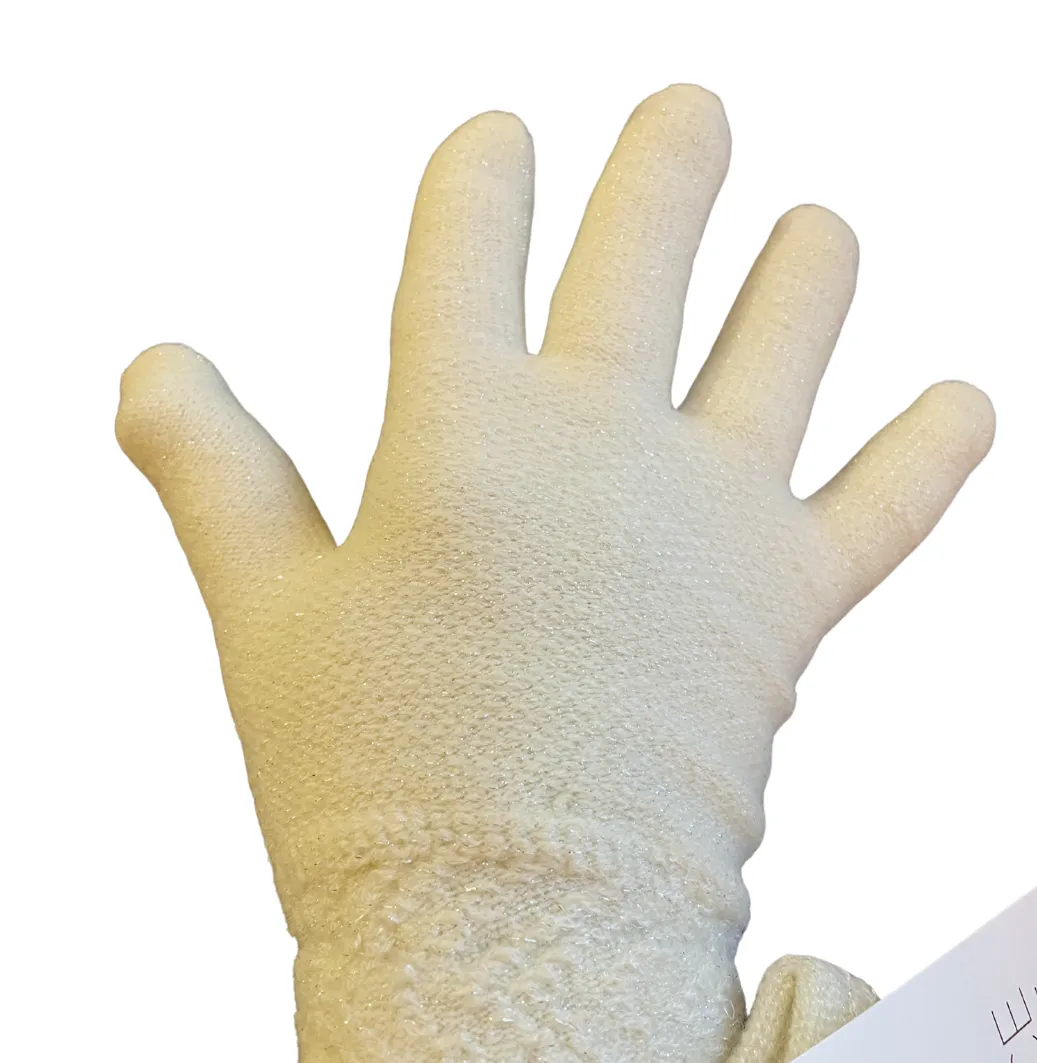 STEVE MADDEN Women's Winter Gloves in Ivory White Metallic