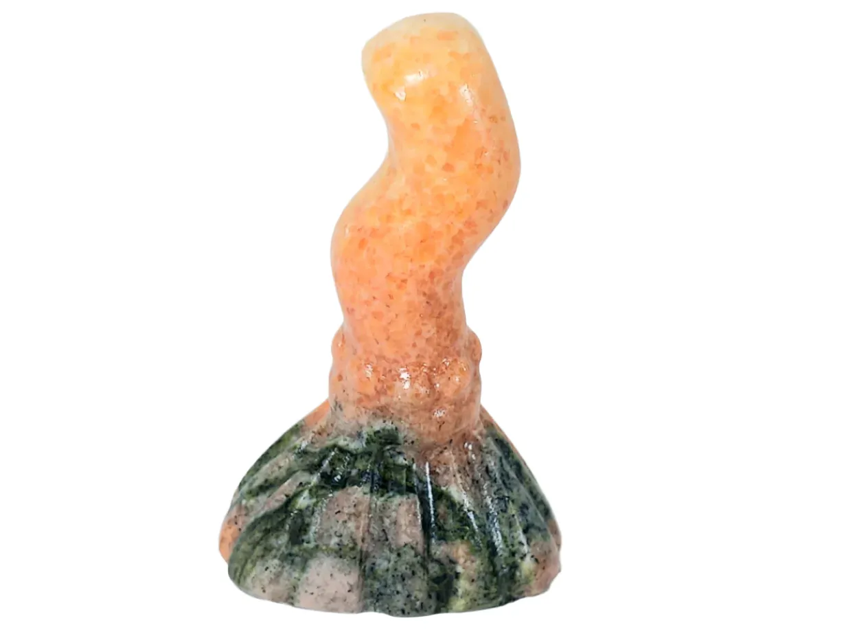 Sunstone Crystal Witch Broom Carving