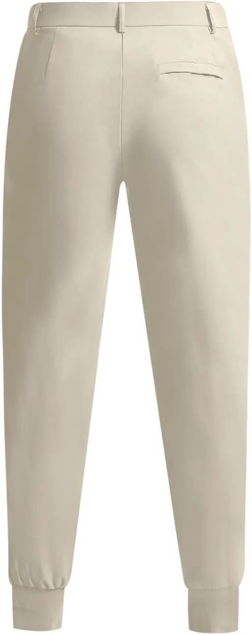 Sweatpants for Men Combat Track Cargo Male Tapered Loose Fit Elasticated Waist Solid Color Split Utility Cargo