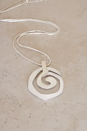Swirl Pendant - Silver