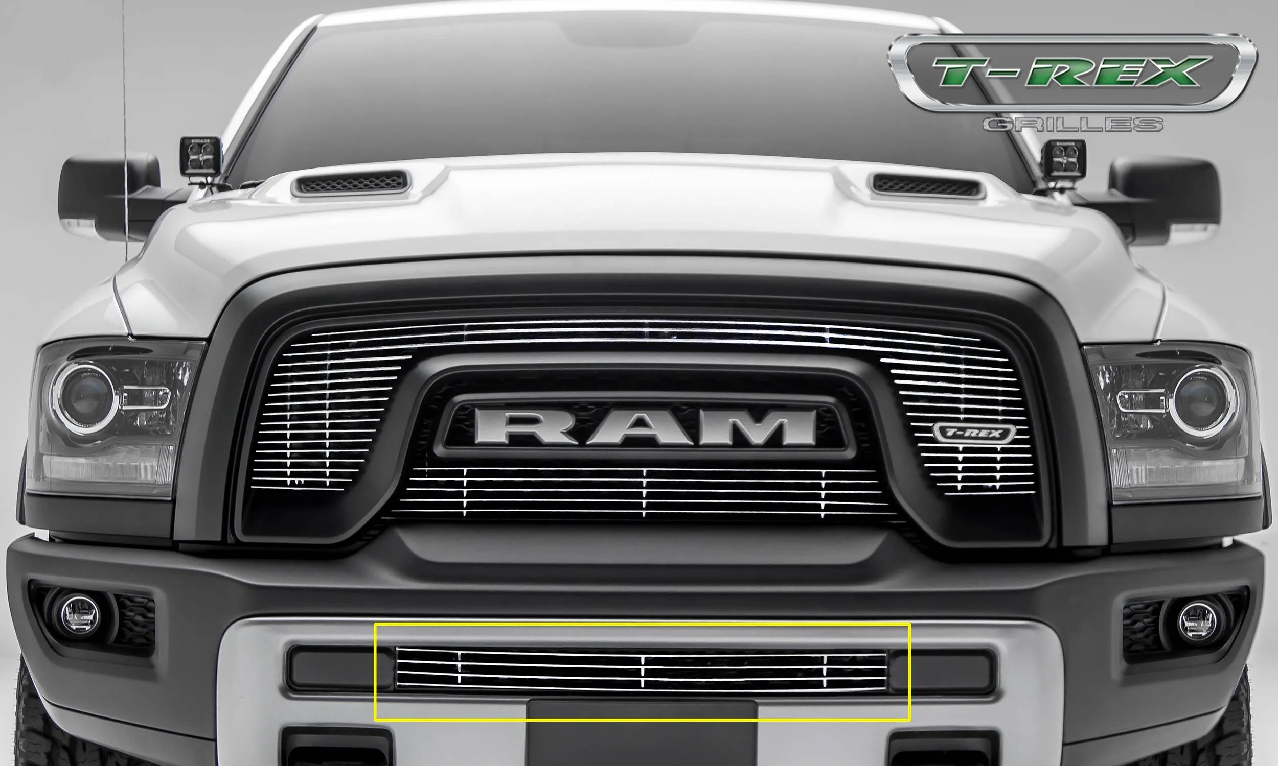 T-REX Billet Series, Insert Bumper Grille - Requires Drilling or Cutting - 2015-2018 Ram 1500