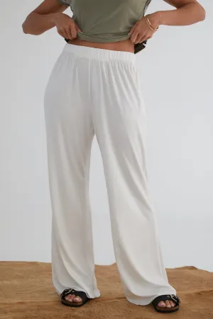 The Effortless Palazzo: Pant - Flow Cupro - Salt