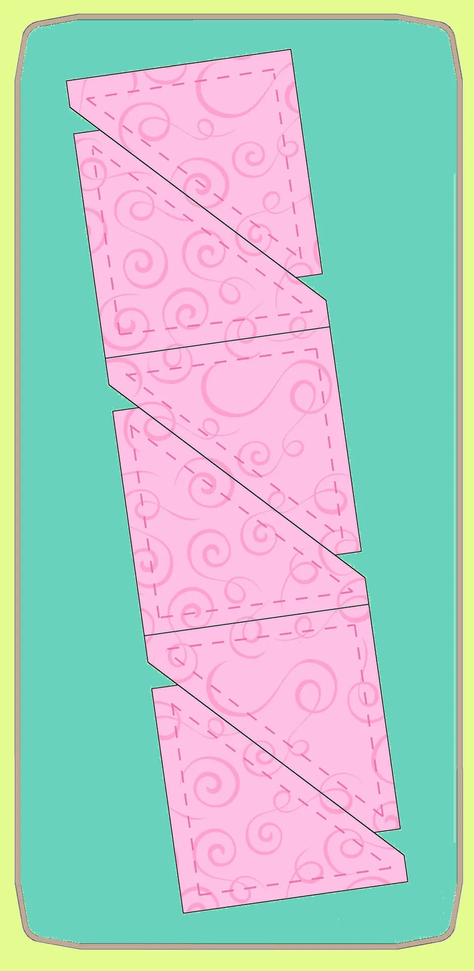 Triangle, Half Square 2½" finished-  6084a