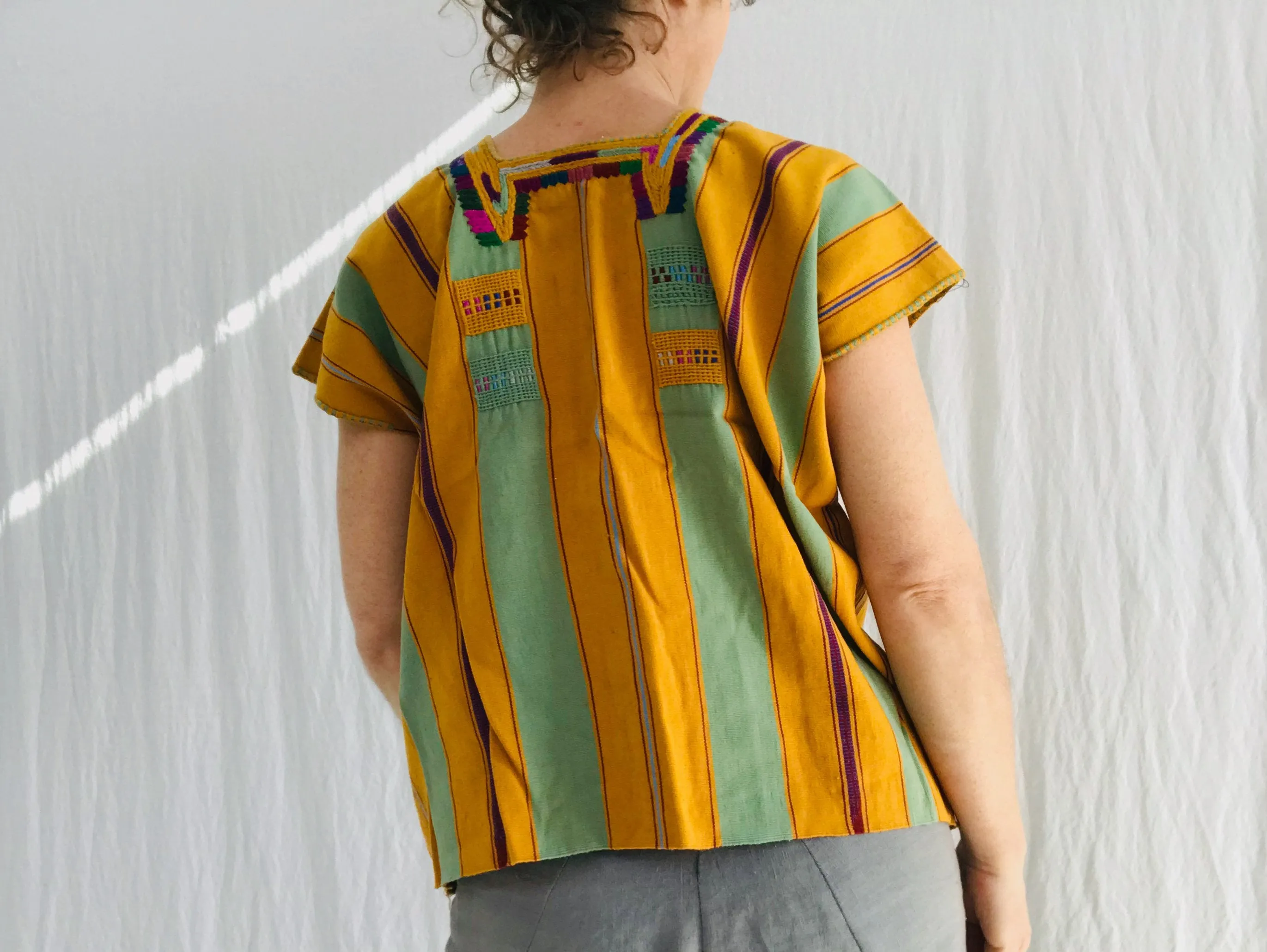 Vintage Oxchuc Mexican Huipil. All Cotton
