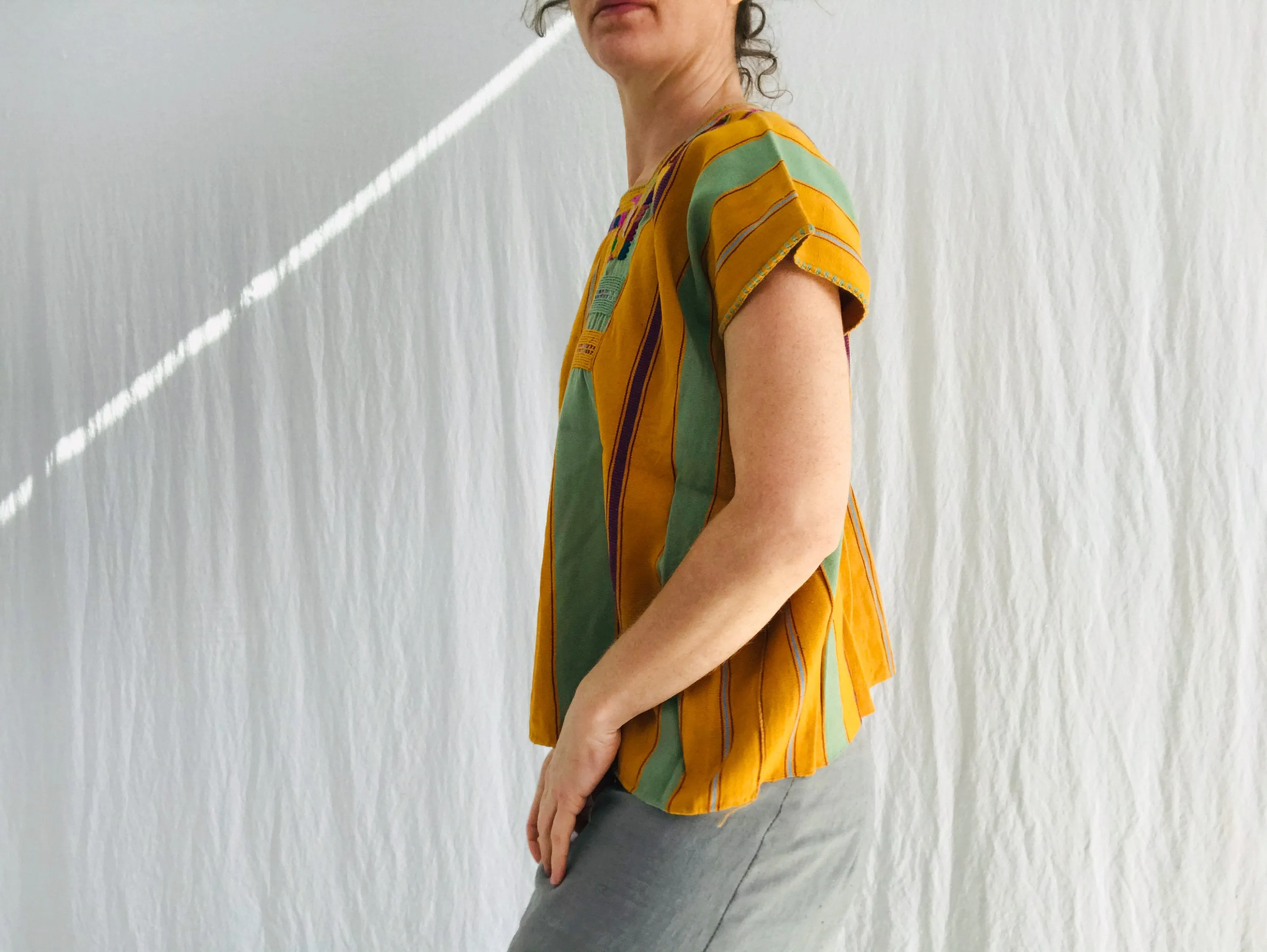 Vintage Oxchuc Mexican Huipil. All Cotton