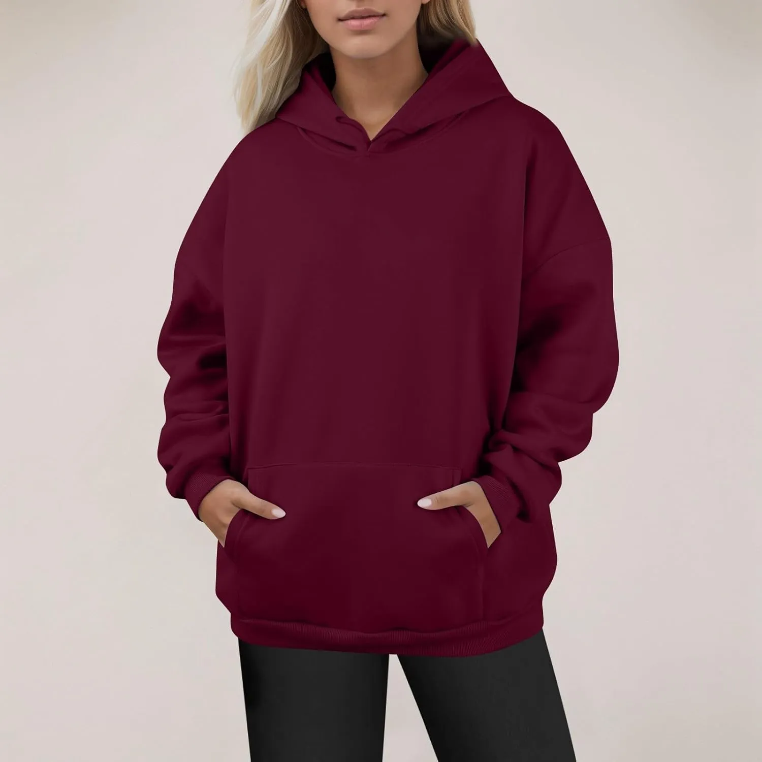 Womens Oversized Hoodies Lightweight Fleece Sweatshirts Casual Long Sleeve Pullover Tops Fall Outfits 2024