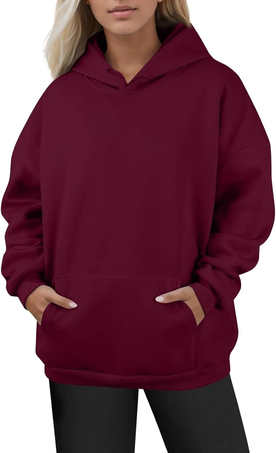 Womens Oversized Hoodies Lightweight Fleece Sweatshirts Casual Long Sleeve Pullover Tops Fall Outfits 2024
