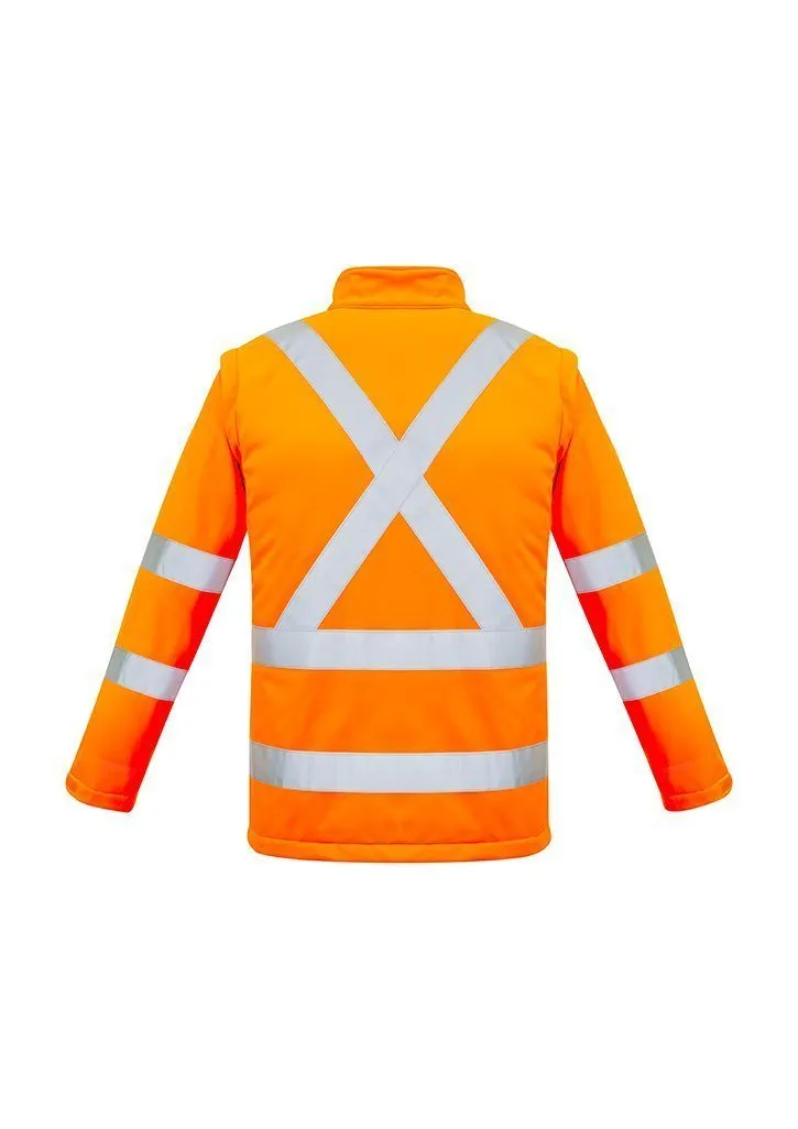 ZJ680 Syzmik Hi Vis X Back 2 In 1 Soft Shell Rain Jacket